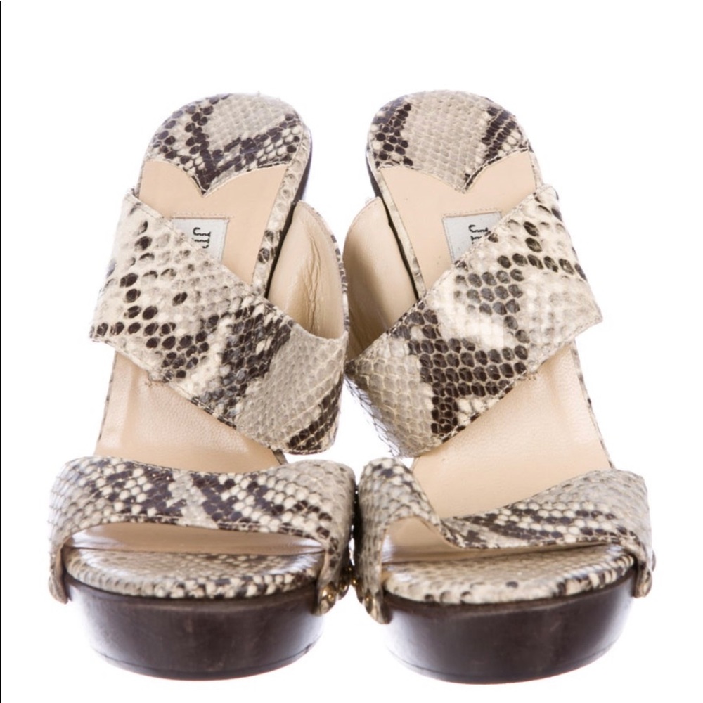 Jimmy Choo Python Studded Heels - image 2